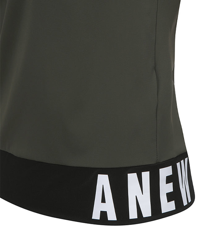 ANEW Golf: Women Back Zip Shoulder Tape Point Short T-Shirt - Khaki